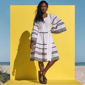 Lisa Marie Fernandez x Target White Ric Rac Flare Dress